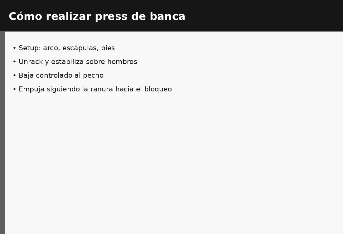 La guía definitiva del Press de Banca