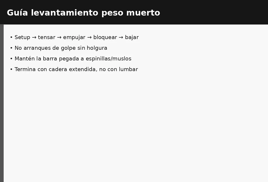 Guía definitiva del Peso Muerto convencional