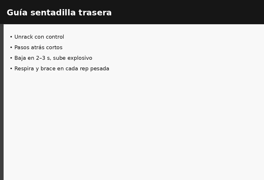 La guía definitiva de la Sentadilla trasera
