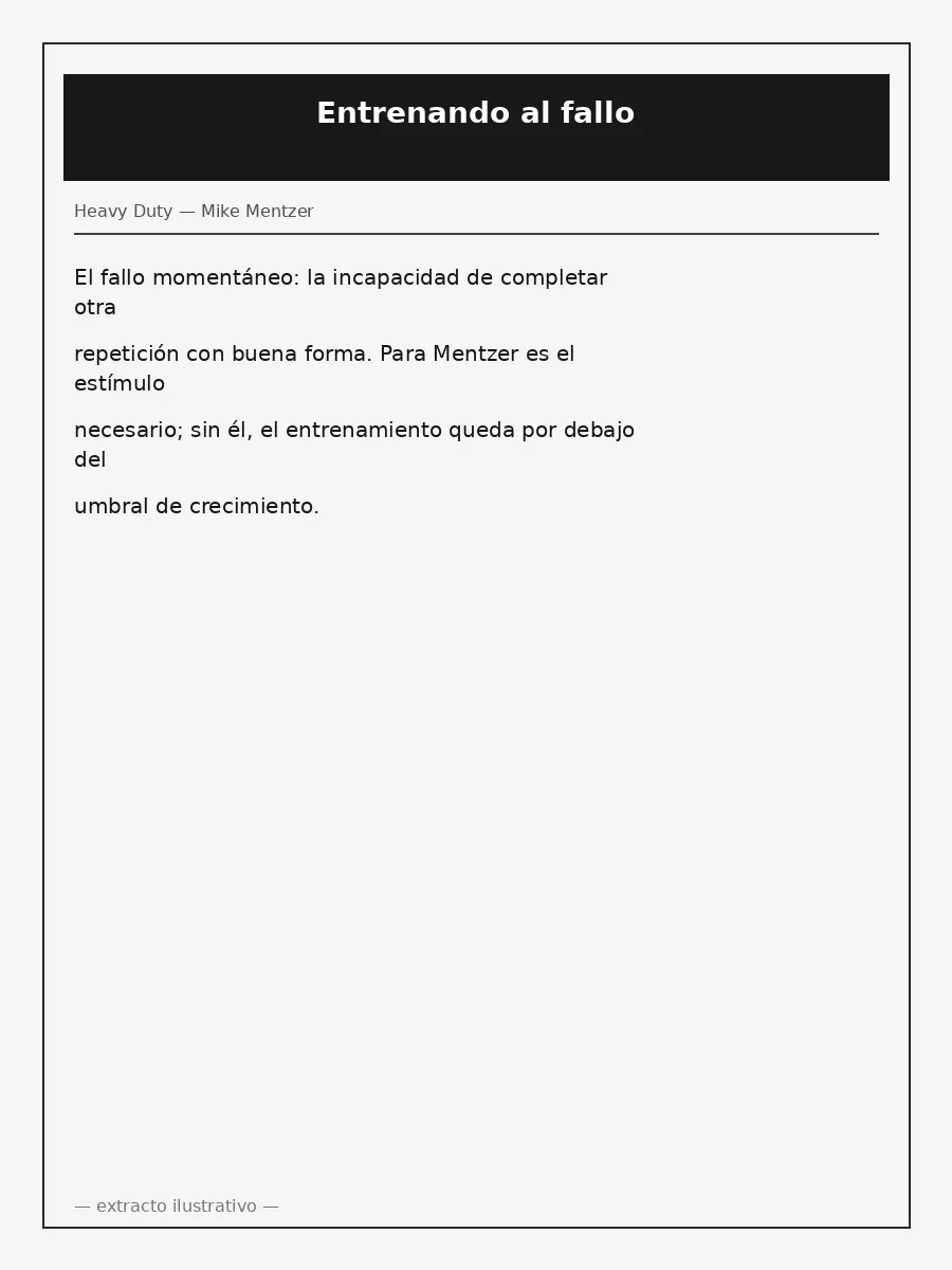 Entrenamiento al fallo Heavy Duty de Mike Mentzer